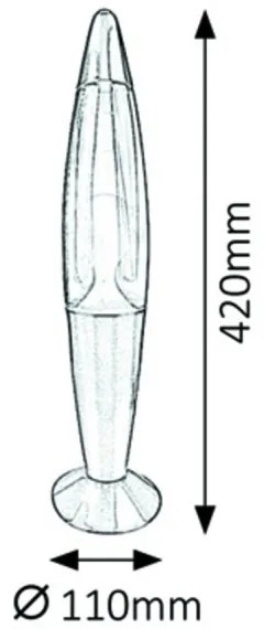 Rabalux 7011 - Lávová lampa G45 LOLLIPOP 2 1xE14/25W/230V