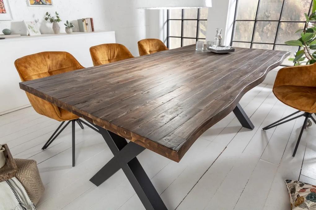 Dizajnový jedálenský stôl Evolution 160 cm hnedý / akácia