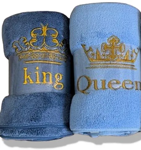 Rýchloschnúca osuška Queen a King 2 ks 70x140 cm