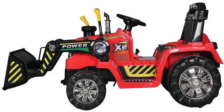 Detské elektrické autíčko BestBerg BBCC-40R - nakladač / od 3 rokov / nosnosť 30 kg / červená