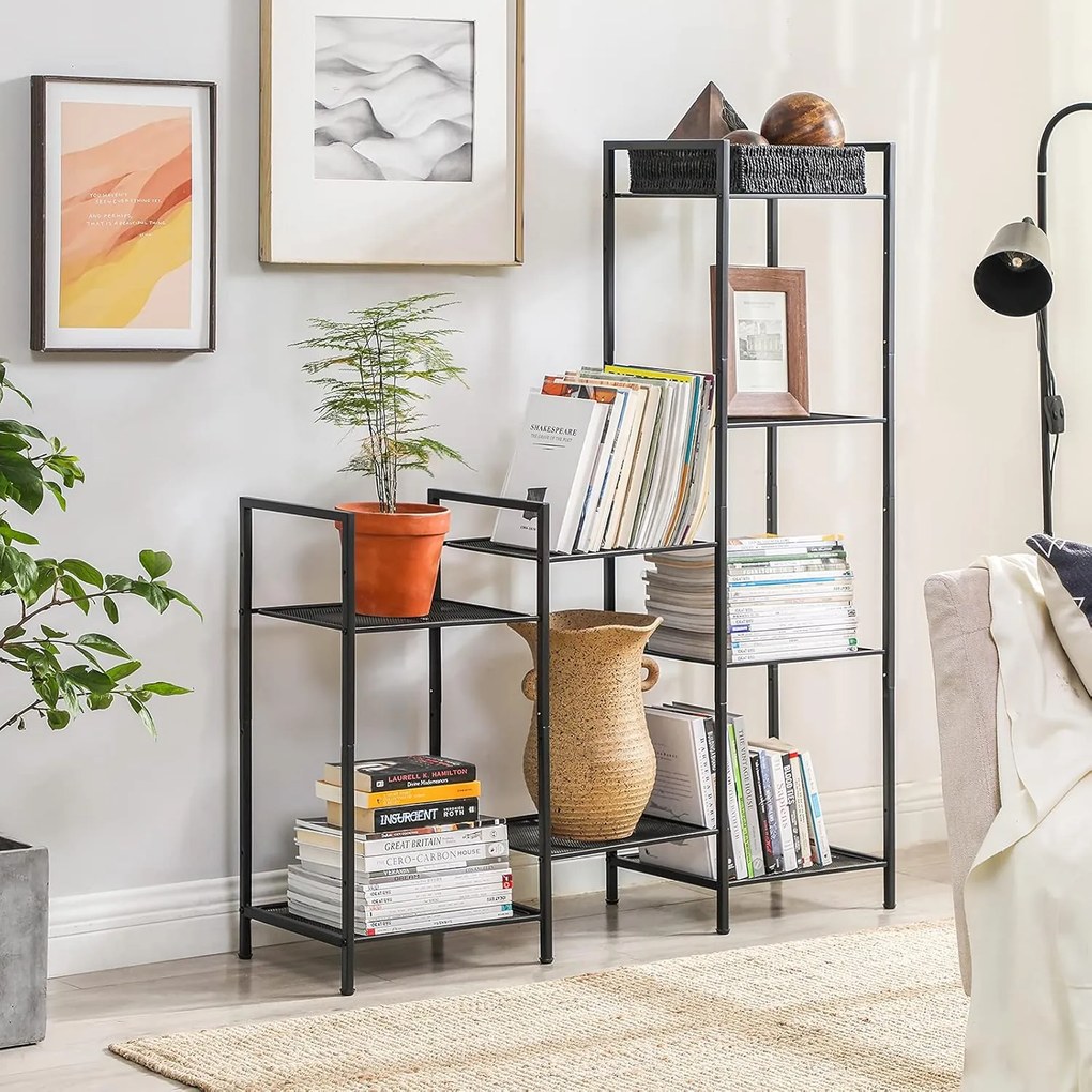 Regál Debra 128 cm černý