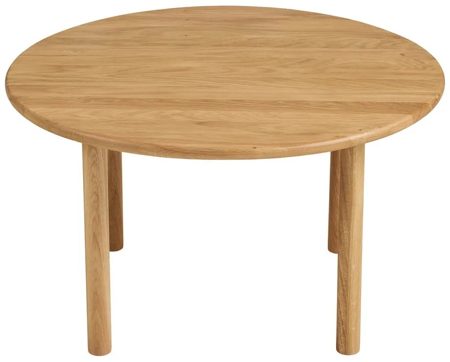Okrúhly konferenčný stolík z dubového dreva v prírodnej farbe ø 70 cm Jena – House Nordic