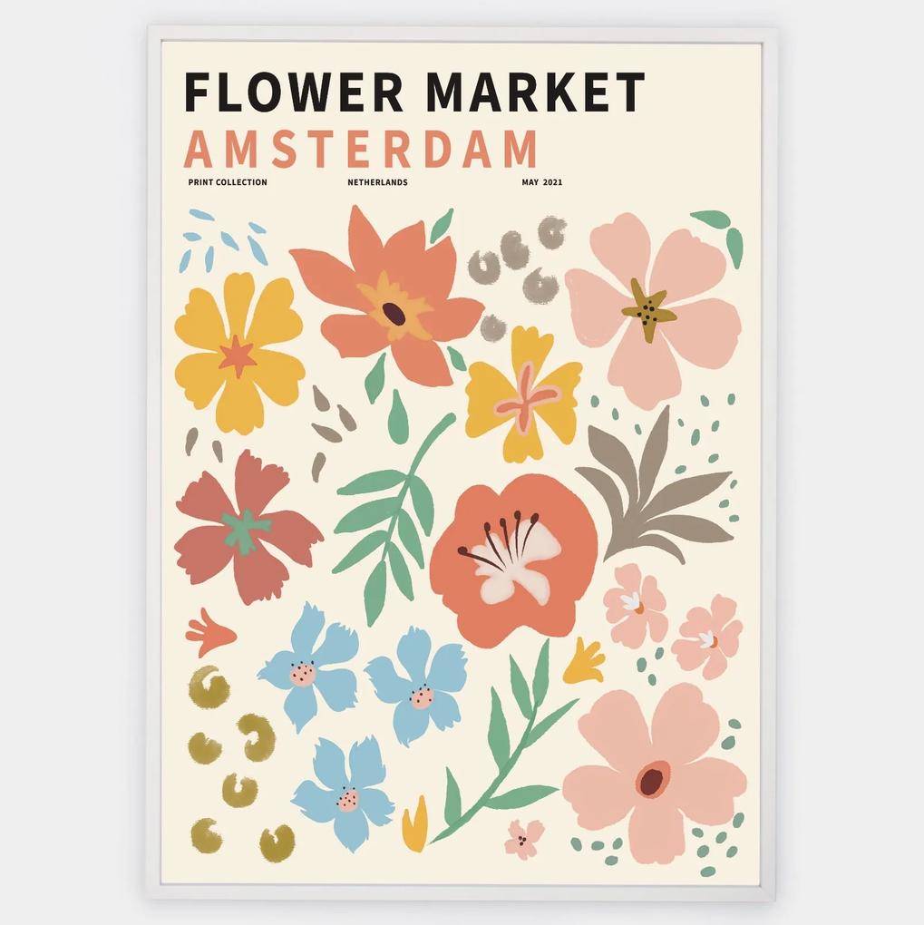 Plagát Flower Market Amsterdam
