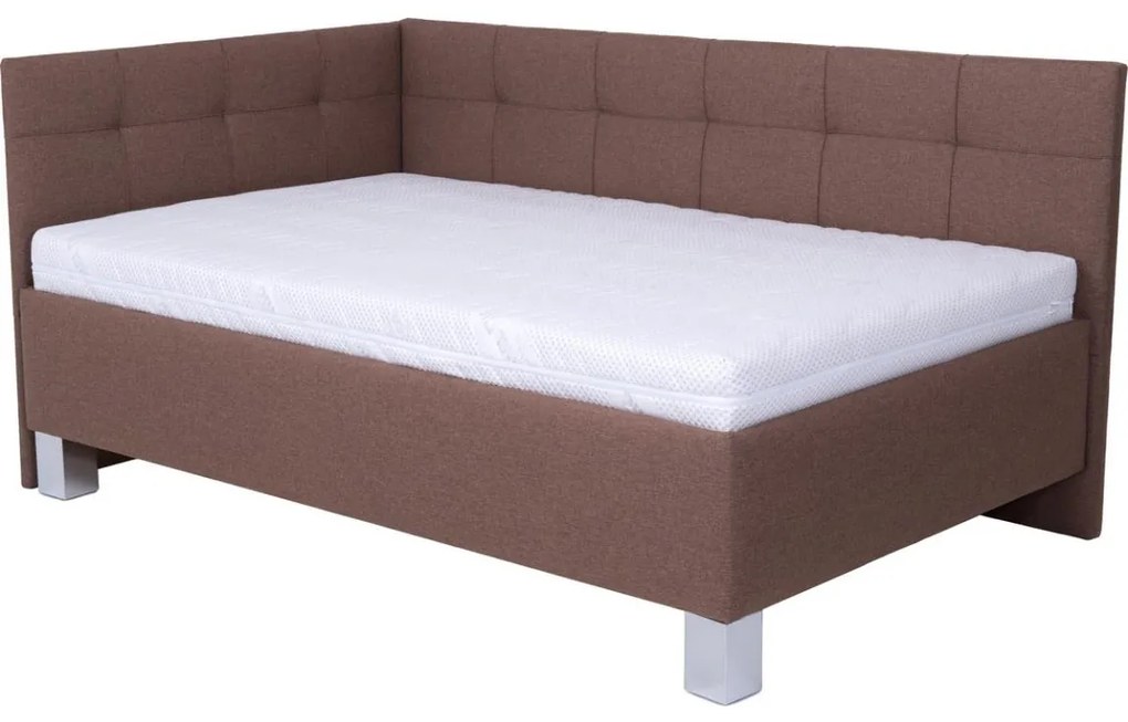 Čalúnená posteľ s úložným priestorom bez matraca MARIA PETITE 120x200 cm hnedá