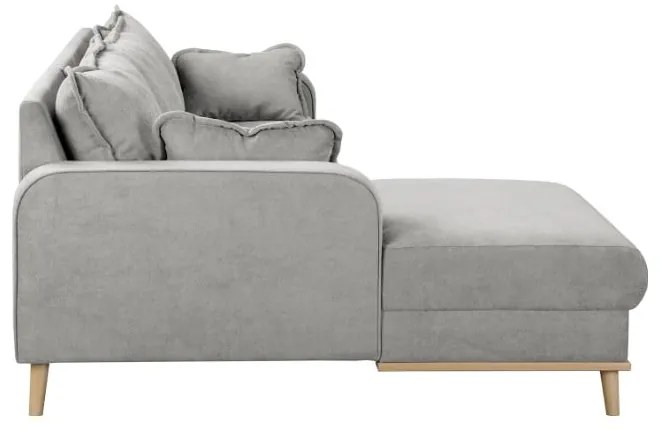 Svetlosivá rohová pohovka (ľavý roh) Beata - Ropez