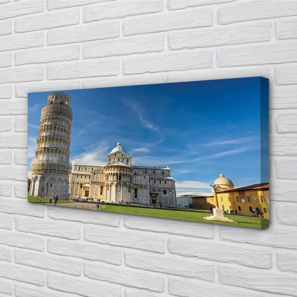 Obraz na plátne Italy Šikmá veža katedrály 125x50 cm
