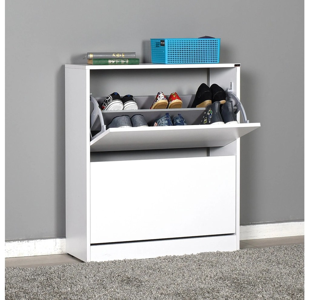 Botník (skrinka na topánky) Tosina 5 (biela). Akcia -22%. Vlastná spoľahlivá doprava až k Vám domov. 1094581