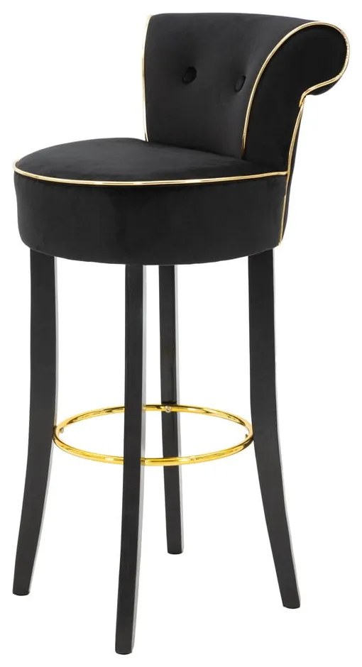 Modrá zamatová barová stolička 96 cm Luxy – Mauro Ferretti