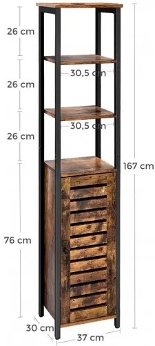 Úložná skrinka s policami VASAGLE LSC37BX