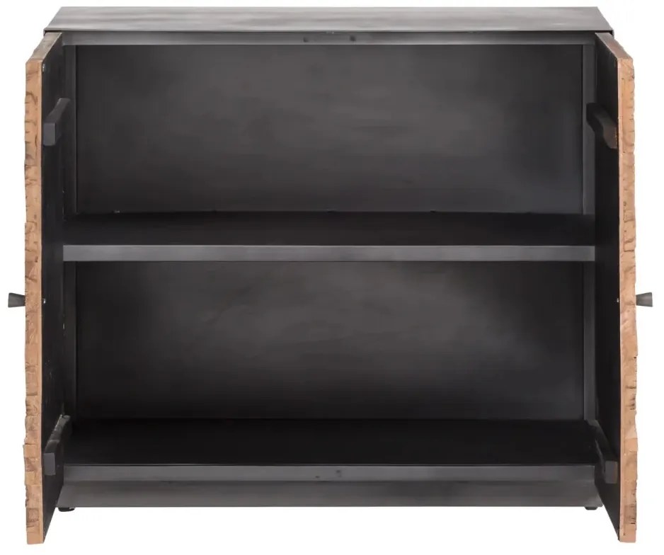 furniture-nabytek.cz - Masívna komoda Dresser Derby z recyklovaného dreva a kovu, lakovaná, prírodná / šedá