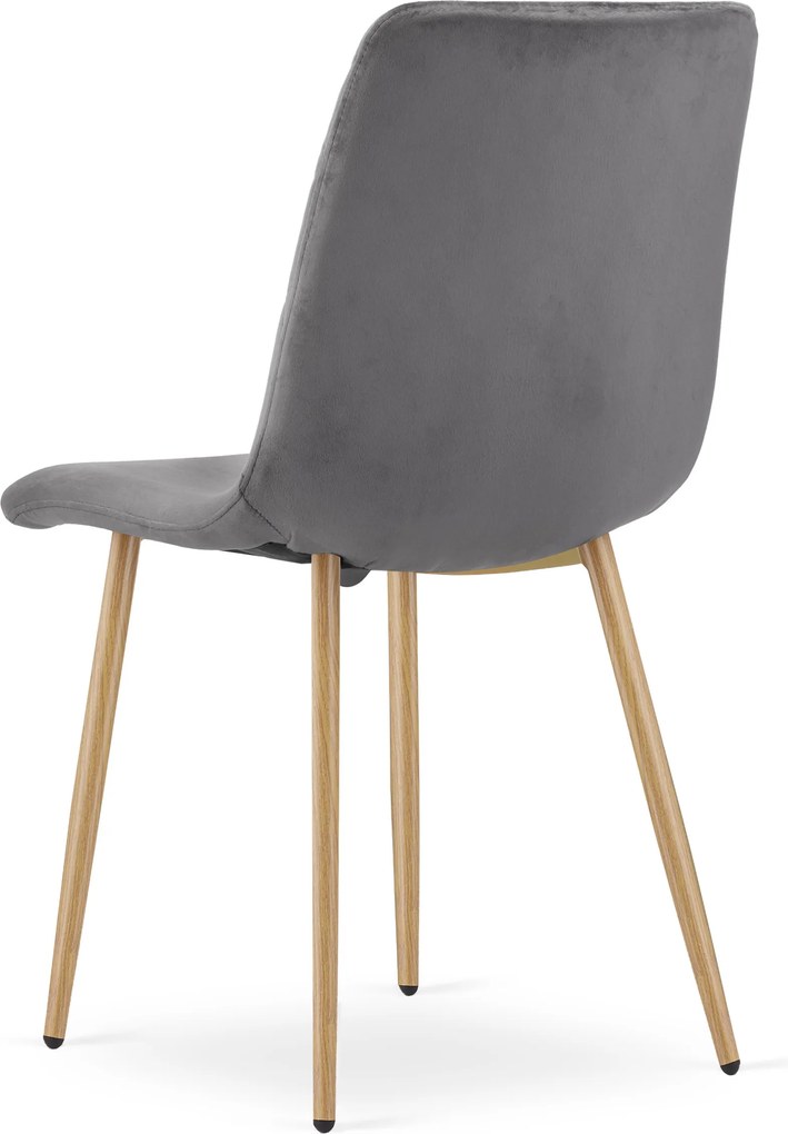 Set 2 kresiel TURIN - svetlosivý zamat