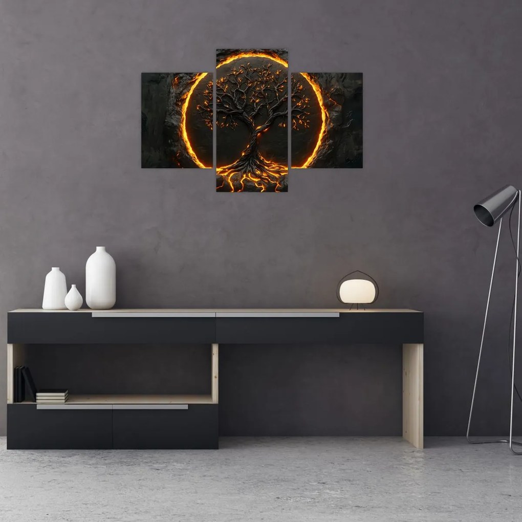 Obraz – Strom života v láve II. (90x60 cm)