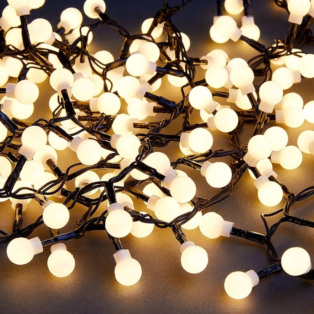 WHITE BULBS Svetelná reťaz vonkajšie mini žiarovky 300 svetiel