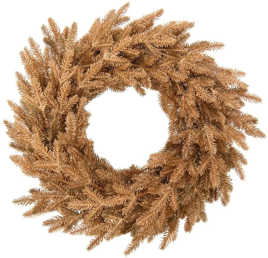 Bronzový vianočný smrekový veniec L - Ø 50*12 cm
