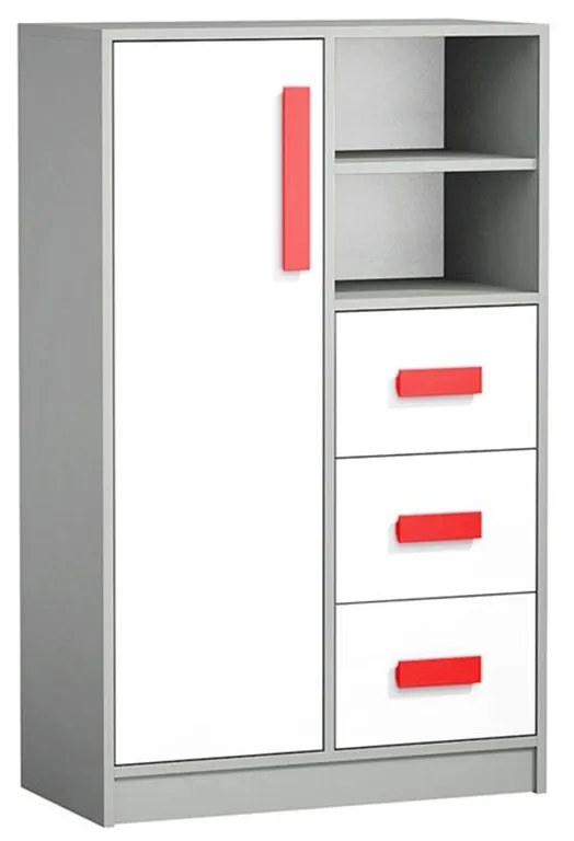 Komoda Tigi TG05, Farby: antracit / biely + zelená