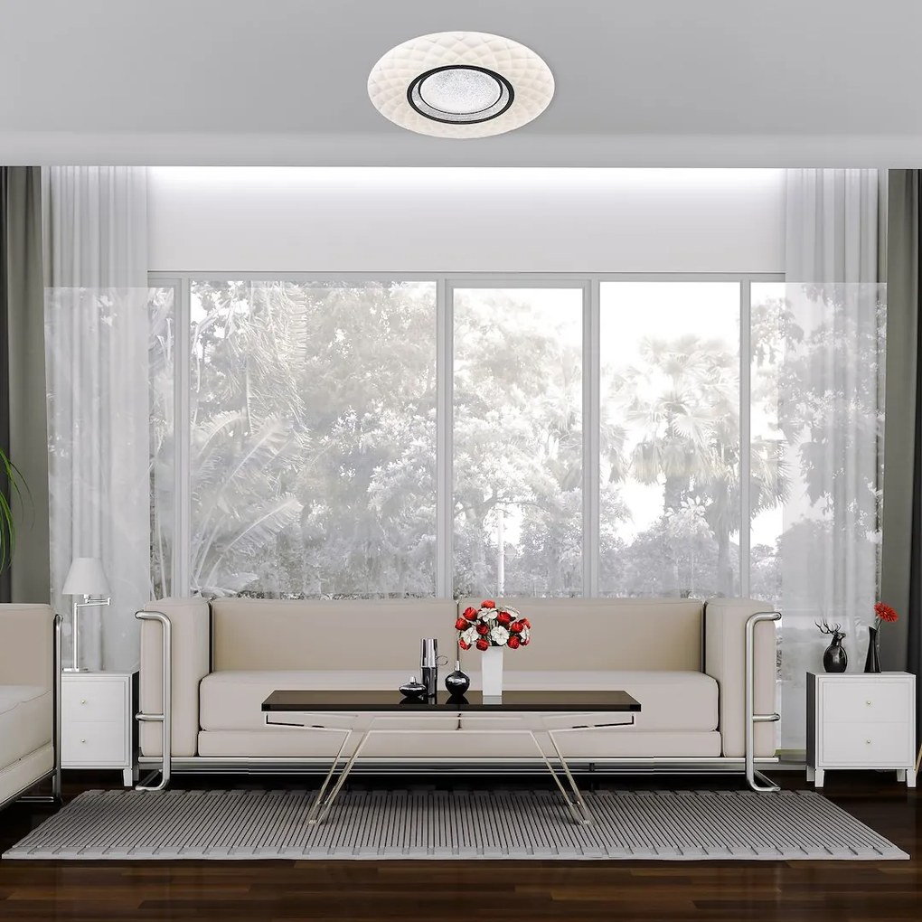 EUlight Stropné LED svietidlo Tokyo, 1x LED 24w, 3000-6000k, w/ch, s ovládačom