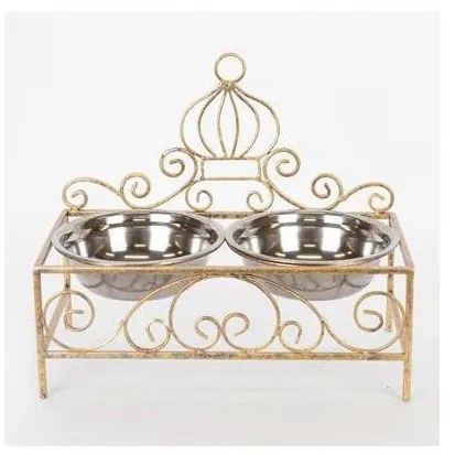 Stojan s dvomi nerezovými miskami