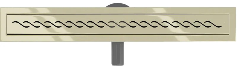 Mexen Flat 360°, nerezový sprchový žľab vzor M18 60 cm, zlatá lesklá, 1523060-40