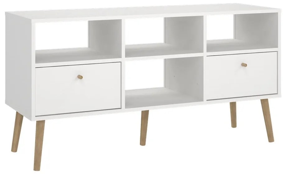 Biely TV stolík 117x61 cm Bodo – Tvilum
