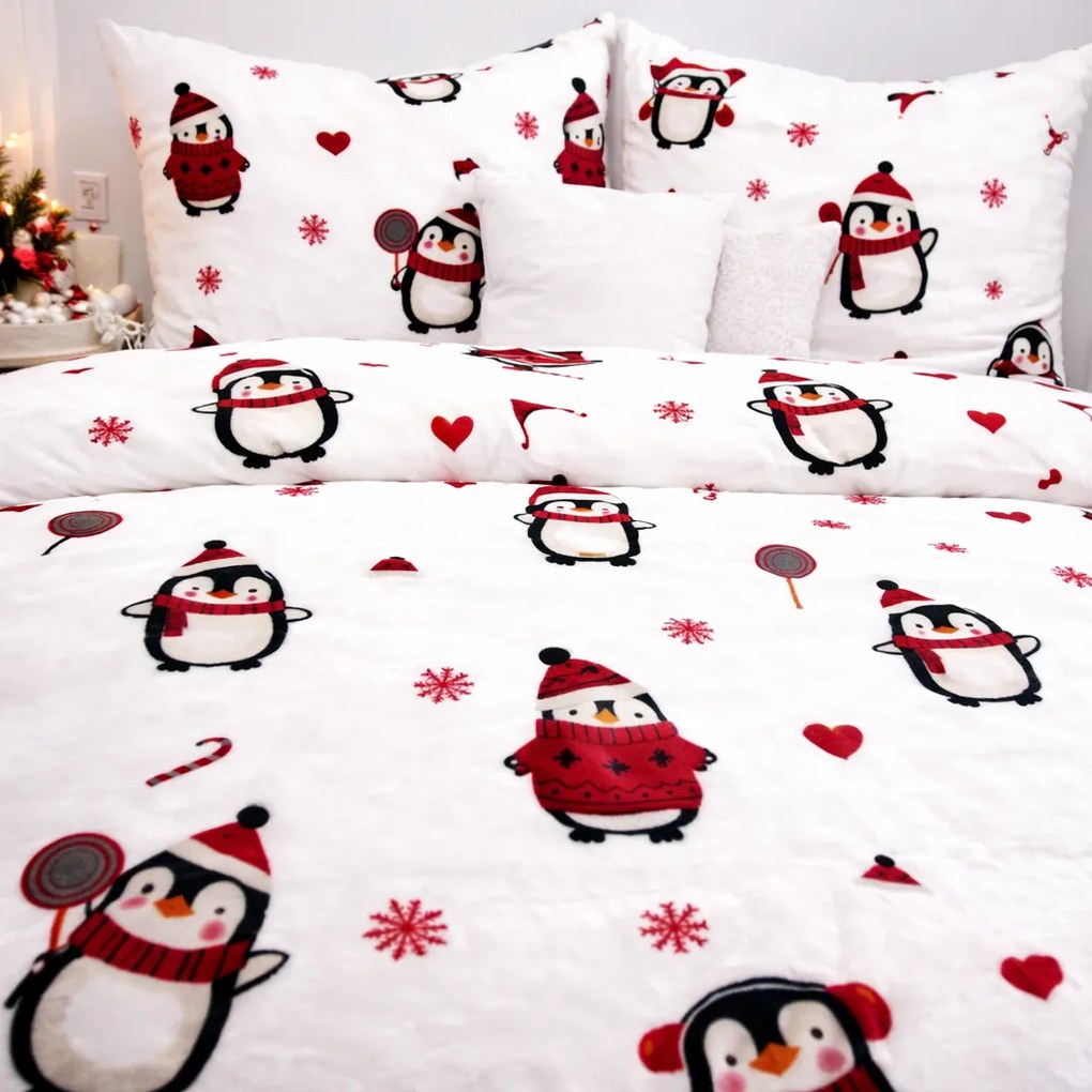 Posteľná obliečka Mikroplyš Penguin 140x200/70x90 cm | INTERMEDIC SK