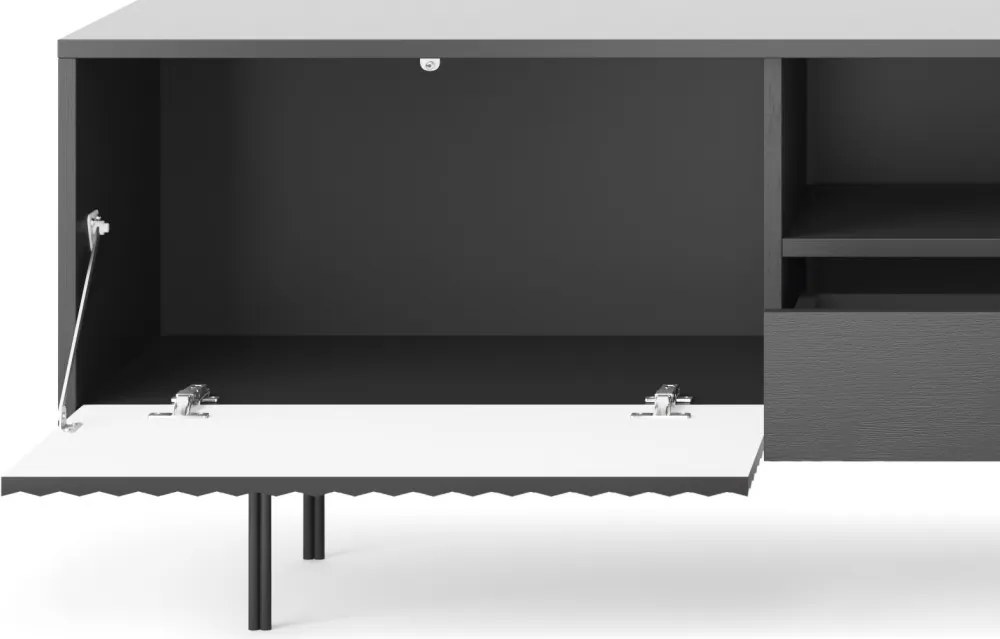 Široká TV skrinka Raven, čierna