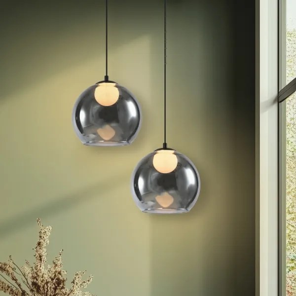 Luster na lanku BRIN 1xG9/15W/230V dymovo čierny