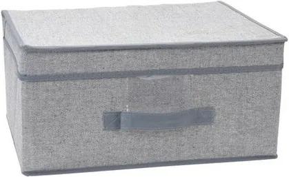 Koopman Úložný box s vekom 39 x 29 x 19 cm, sivá