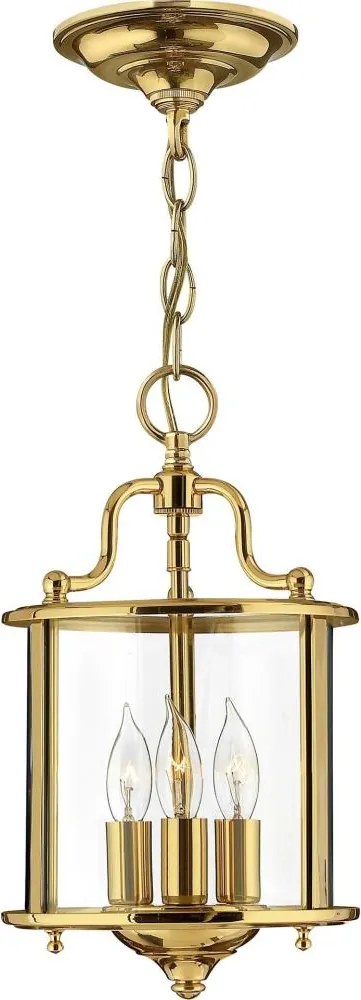 Hinkley HK-GENTRY-P-S-PB - Závesný luster na reťazi GENTRY 3xE14/60W/230V zlatý