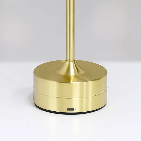 Nabíjateľná dotyková stolná LED lampa TAVOLO LED/2,5W/5V 2400 mAh 3000-6000K zlatá
