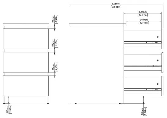 Komoda Simplicitous 237 bielá lesk