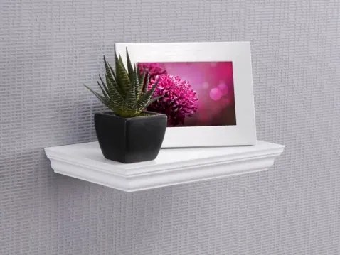 Nástenná polica Landwood, šírka 30 cm, biela%