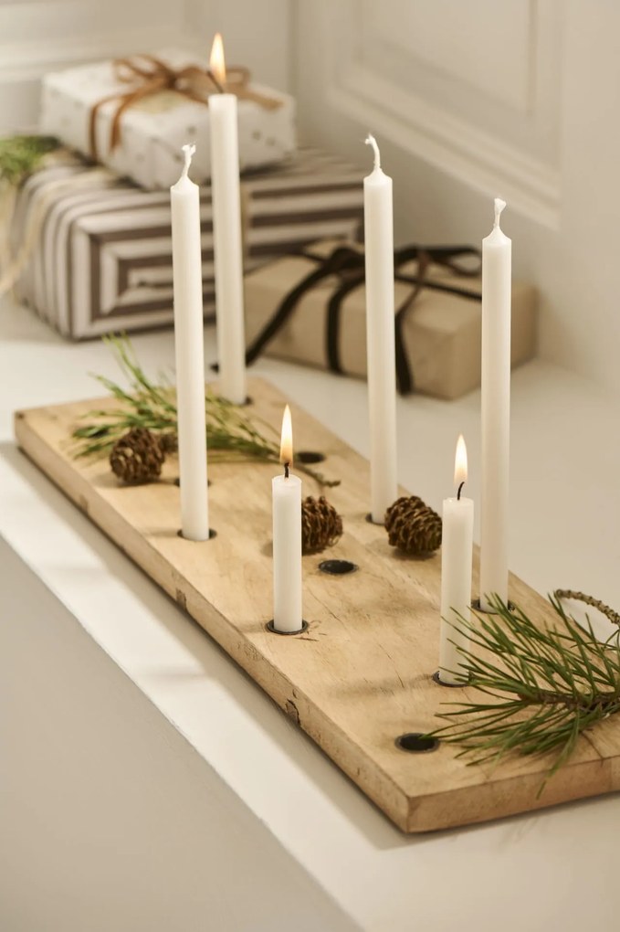 Ib Laursen Drevený svietnik Board Unique 50 cm