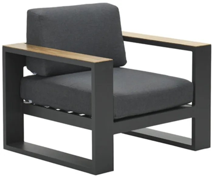 Záhradné hliníkové kreslo RUBY antracitové