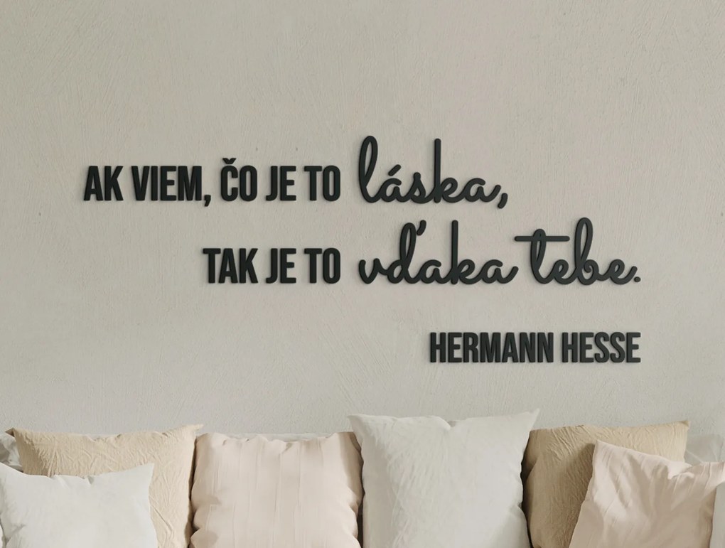 drevko Drevený citát Ak viem, čo je to láska