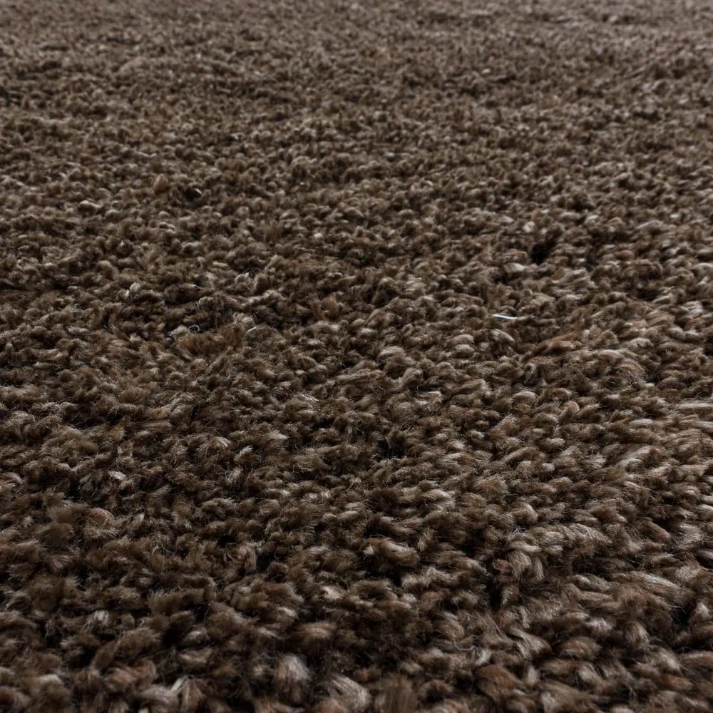 Tmavohnedý koberec 60x110 cm Fluffy – Ayyildiz Carpets