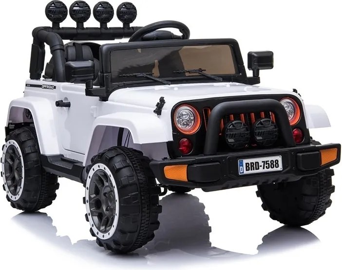 LEAN CARS Elektrické autíčko Jeep BRD-7588 biele 4x4