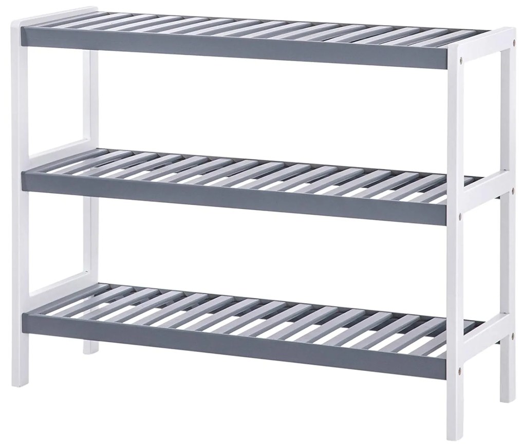 Praktický regál SKU Brycen šedo-biely