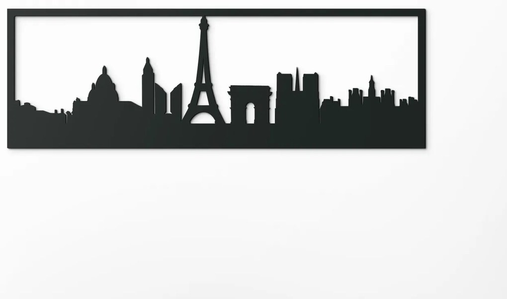 drevko Obraz Paríž panoráma Rozmer obrazu: 29,5 x 89 cm, Farba dekorácie: Čierna