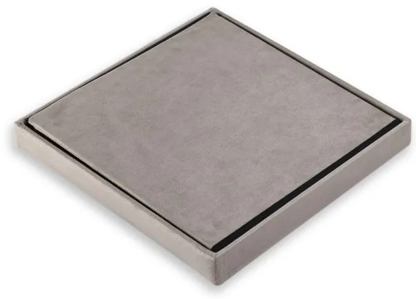 Skladacia taburetka L zamatová, béžová