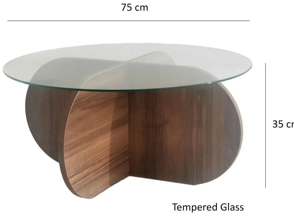 Konferenčný stolík Bubble Walnut