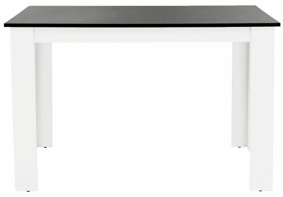 Tempo Kondela Jedálenský stôl, biela/čierna, 120x80 cm, KRAZ