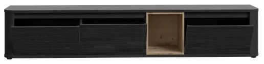 Televízny stolík INAR čierna/hnedá
