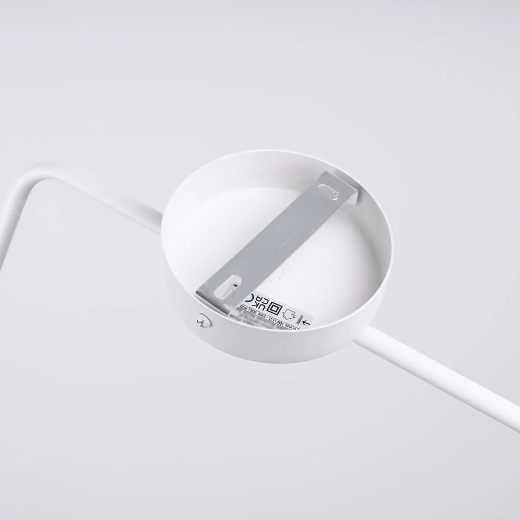 Nástenné svietidlo Nox, 1x biele kovové tienidlo, vypínač