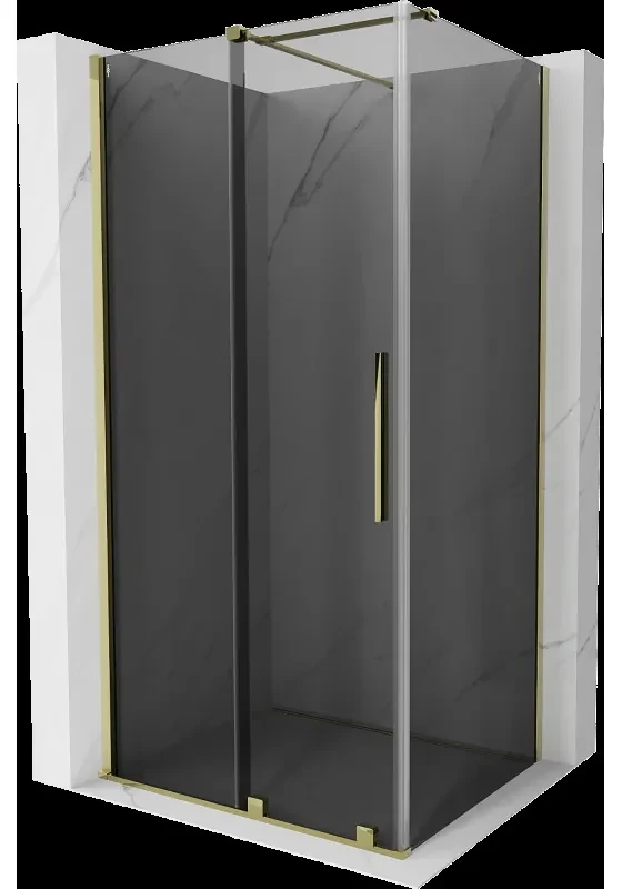 Mexen Velar posuvná sprchová kabína 90 x 120 cm, grafit, zlatá - 871-090-120-41-50