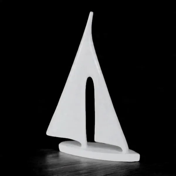 Dekorácia na stôl 28 cm živica/biela