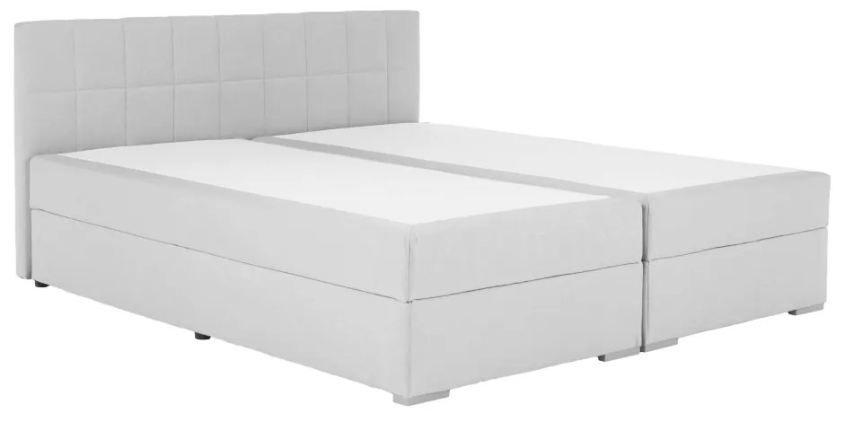 Boxspringová posteľ 180x200, svetlosivá, FERATA KOMFORT
