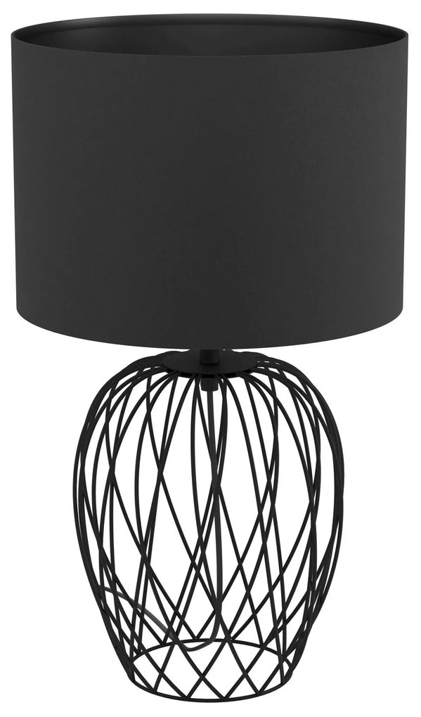 EGLO Vintage stolná lampa NIMLET, 1xE27, 40W, čierna