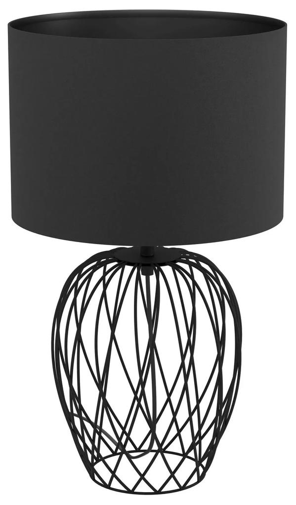 EGLO Vintage stolná lampa NIMLET, 1xE27, 40W, čierna