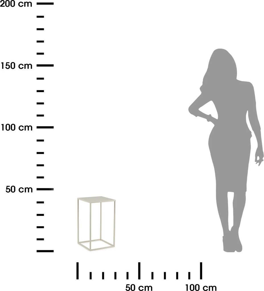 STOJAN NA KVETINÁČ SIMPLE 40X24X24 CM KRÉMOVÁ