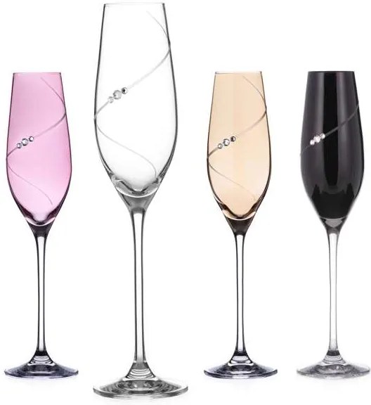 Diamante Silhouette Selection poháre na sekt 210 ml 4 ks